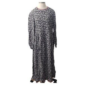 CT2201 NWT BODEN Trim Detail Maxi Dress Black and White 8